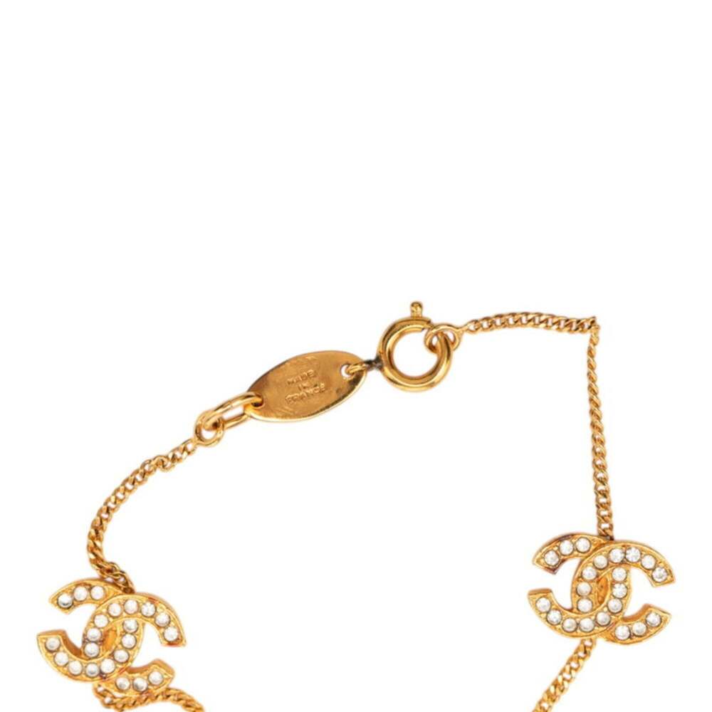 CHANEL Vintage Gold Logo Charm Bracelet - Picture 5 of 6